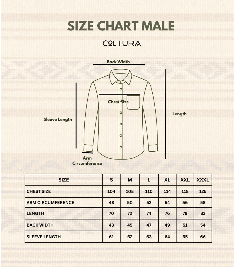 Size chart male